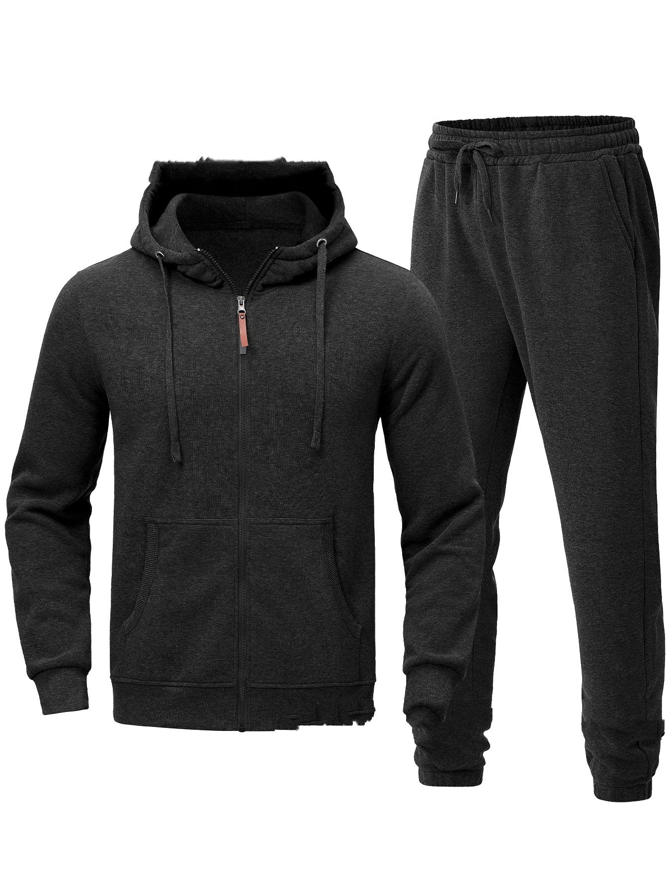 Men's Spring, Autumn And Winter Leisure Pullover Hooded Sweater Set
