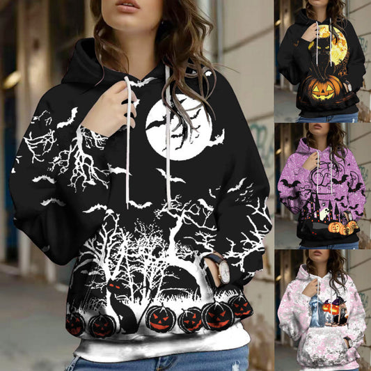 Autumn And Winter Halloween Digital Printed Hoodie