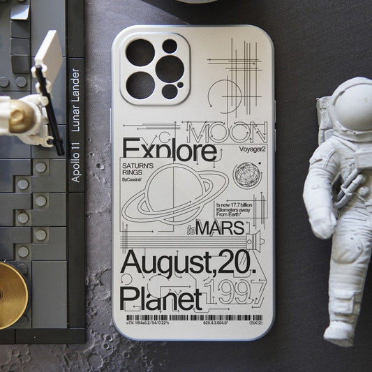Wandering Electroplated Silver Earth Phone Case