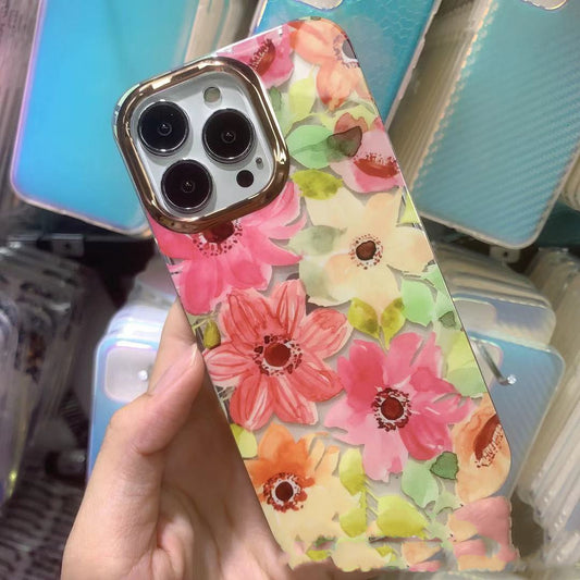 Transparent Flower Double-sided Laminated Phone Case