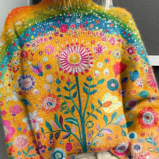 Women's Woolen Sweater Fashion High Collar Sweater